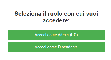 Schermata di login